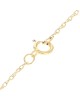 Diamond Halo Drop Necklace in Yellow Gold